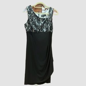 DJ-JAZ Black & White Formal Stylish Party Dress Size 10